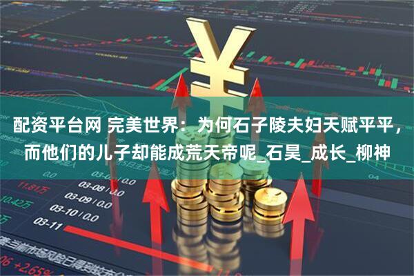 配资平台网 完美世界：为何石子陵夫妇天赋平平，而他们的儿子却能成荒天帝呢_石昊_成长_柳神