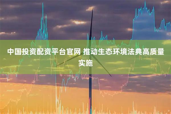中国投资配资平台官网 推动生态环境法典高质量实施